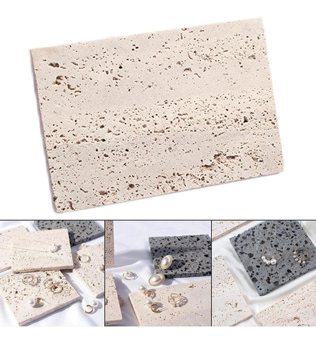 Bandeja De Almacenamiento De Collar De Tiro Cuadrado Beige