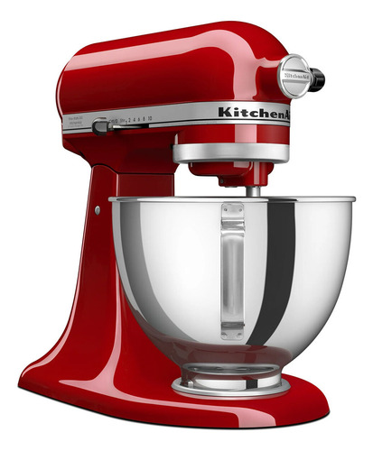 Batidora De Pie 4.5 300w 10 Velocidades Acero Inoxidable Color Rojo Frecuencia 60