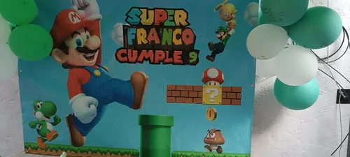 comprar Banner Para Cumpleaños De Mario Bros