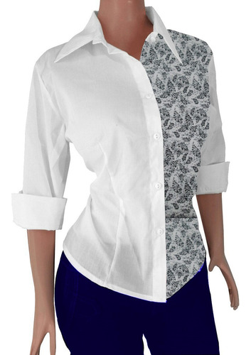 Camisa Ysb Casual Combinada Dama Exclusiva 