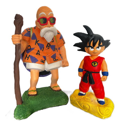 Figura Dragón Ball Z Maestro Roshi Y Goku 