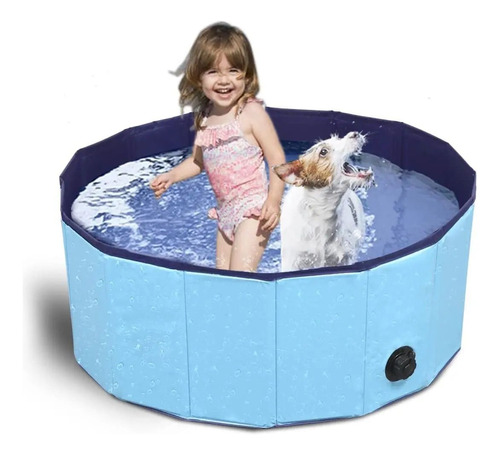 Alberca Piscina Para Perro Mascotas Y Niños Plegable 80x30cm