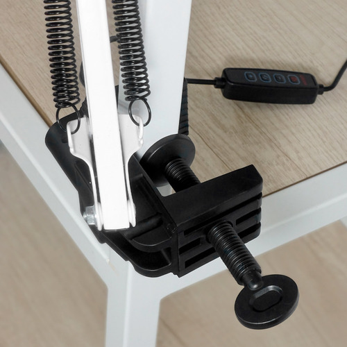 Imagen 6 de 10 de Lámpara Usb Flex Brazo Flexible Dimmer Reg. Luz Metal Gato