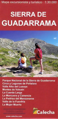 Sierra De Guadarrama Mapa Excursionista Y, De Alvarez Ruiz, Alberto. Editorial Calecha Ediciones En Español