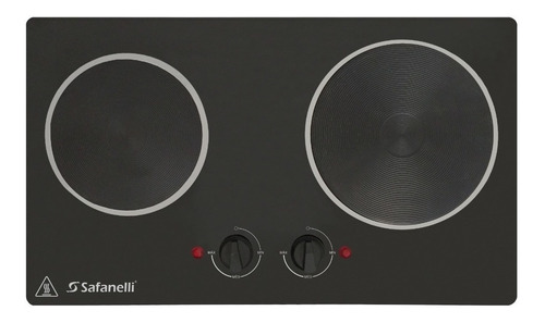 Fogão cooktop elétrica Safanelli Gourmet Fogão 2 placas preto 220V