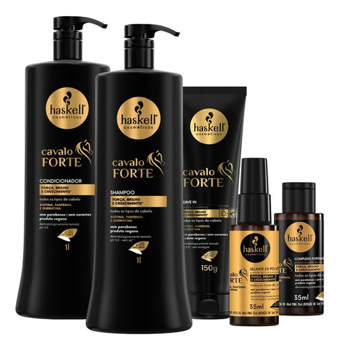 Kit Haskell Cavalo Forte Sh Cond 1l Leave-in Selan Complexo