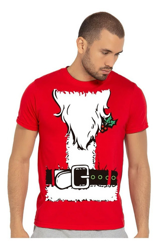 Playera Traje Santa Claus Navidad Diseño 601 Playeras Beloma