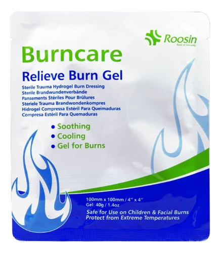 Burncare 10x10cm, Apósito De Hidrogel Para Quemaduras 10x10