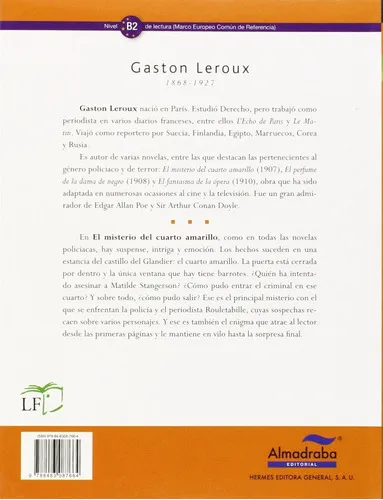 El Misterio Del Cuarto Amarillo, De Gastón Leroux. Editorial Almadraba, Tapa Blanda En Castellano