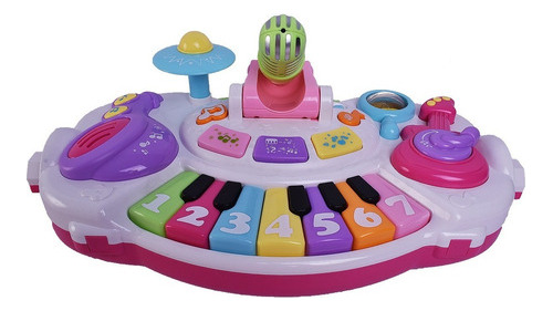 Imagen 3 de 7 de Piano De Mesa Didáctico Primera Infancia Con Luz Y Sonido