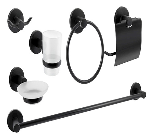 Accesorios Para Baño Black Deluxe 6 Piezas Griven