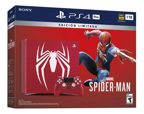 Ps4 Pro Spiderman Ed Excelente Estado En Caja Mando Original