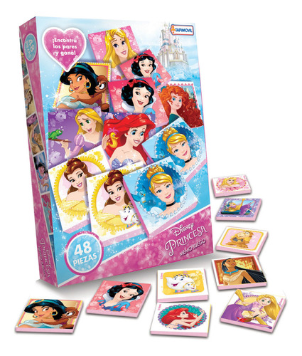 Memo Juego De La Memoria Memotest Princesas Disney