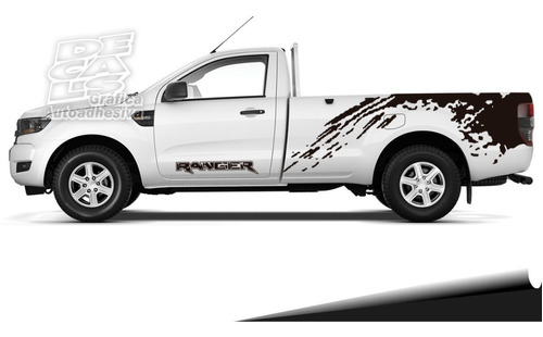 Calco Ford Ranger Cabina Simple 2012/22 Raptor Lateral Juego