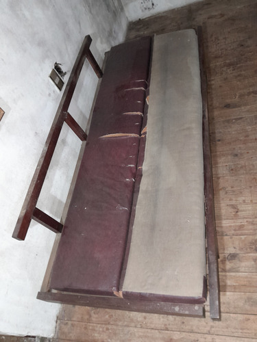 Sofa Cama Extensible 2 Plazas (sin Envio) Marrón Oscuro (Usado)