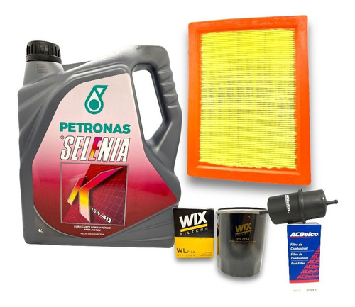 Kit Filtros + Aceite Selenia K 15w40 Fiat Uno 1.3 Fire 02-11