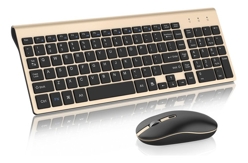 Teclado Y Mouse Inalámbricos Cimetech/oro