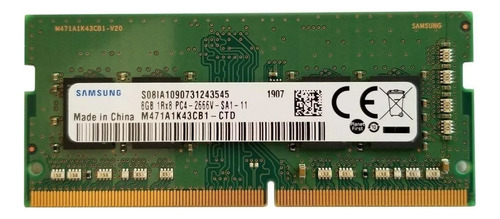 Memoria Ram Samsung 8gb 1rx8 Pc4-2666v Laptop