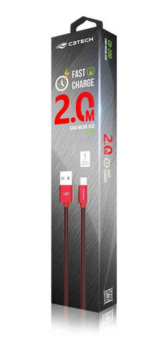 Cabo Carregador Micro Usb Celular Fast Charge Reforçado 2m