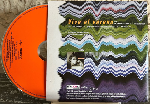 Paulina Rubio - Vive El Verano Sencillo Import España Single (Usado)