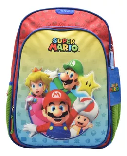 Mochila 3d Super Mario 5 Personajes Mb66454 Primaria Chenson