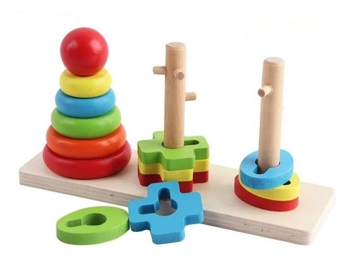 Juego Didáctico Encaje 3 Torres