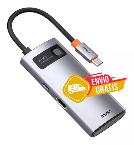 Hub metálico multipuerto USB 2.0 4 en 1