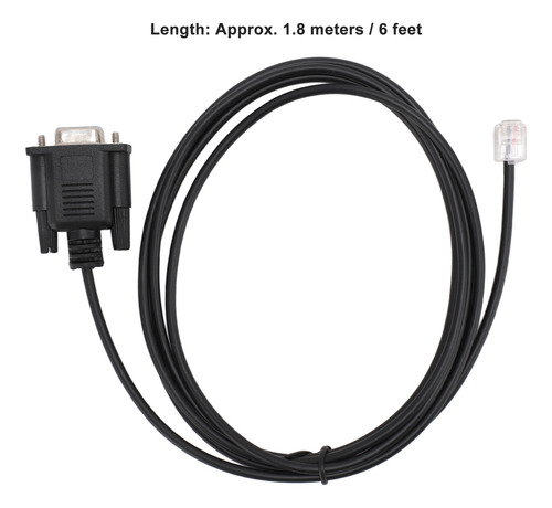 Cable De Consola Serie Rs232 A Rj11 Db9 6p4c, Enchufe De Pvc