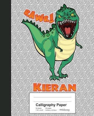 Calligraphy Paper : Kieran Dinosaur Rawr T-rex Notebook -... | Envío gratis
