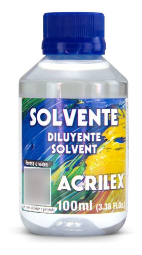 Solvente Diluente Acrilex 100ml Para Verniz Vitral