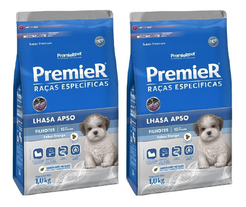 Ração Premier Cão Lhasa Apso Filhotes 1kg Kit 2 Unidades