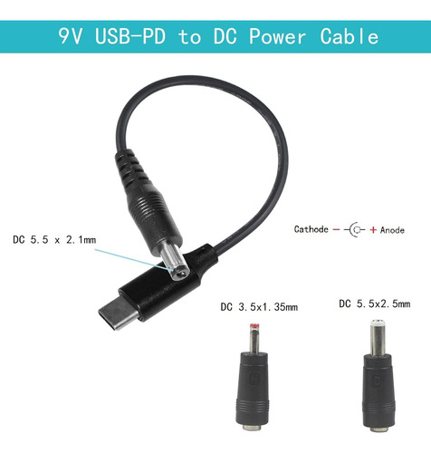 Cable Usb-c De 12 V Con Enchufe Tipo C A Cc Para Dispositivo