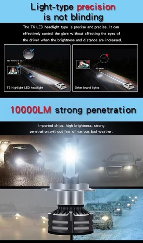 Kit De Faróis Led Tricolor 9004 3000k 4300k 6000k N