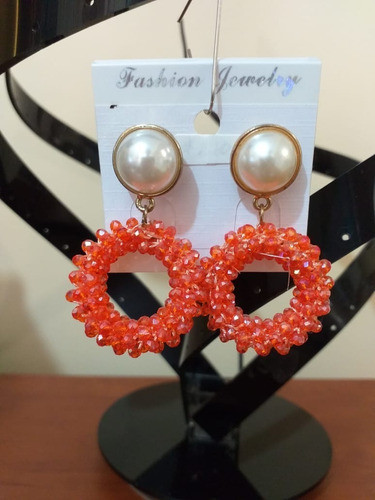 Aretes Canutillo Coral