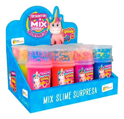 Geleca Gelelé Mix Slime Unicórnio - 152g Doce Brinquedo
