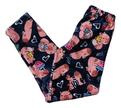 Pantalon Pijama Soft Polar Simil Peluche Dibujos Animado
