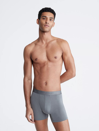 Bóxer Calvin Klein De Microfibra Brief Gris - Original