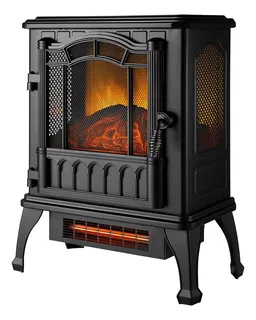 Calefactor Calenton Electrico Tipo Chimenea 3d Llama Realist Color Negro