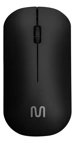 Mouse Slim Sem Fio Wireless Multilaser 1200dpi Mo307 Cor Preto