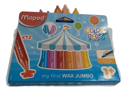 Crayones Color Peps Jumbo Maxi X12 No Toxico Colores Gruesos