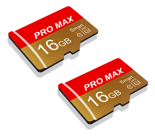 Tarjeta De Memoria Micro Sd Pro Max U3 V10, Color Rojo Dorad