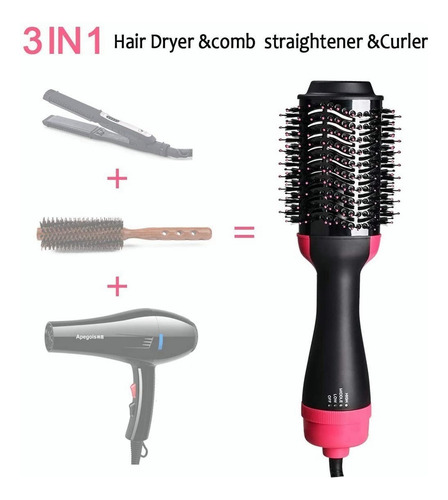 .. Plancha Y Rizador De Pelo S Brush De Aire Caliente