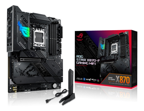 Placa base Asus Rog Strix Gaming Wifi X870f Am5 Atx, color negro