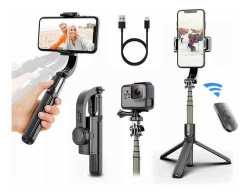 Estabilizador Celular Gimbal L08 Selfie Stick Tripode Mando