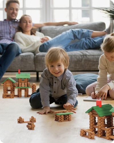 Juego De Construccion De Troncos Sainsmart Jr. 665 Piezas