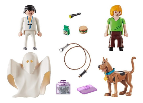 Imagen 3 de 6 de Playmobil 70287 Scooby Doo! Scooby Y Shaggy Con Fantasma