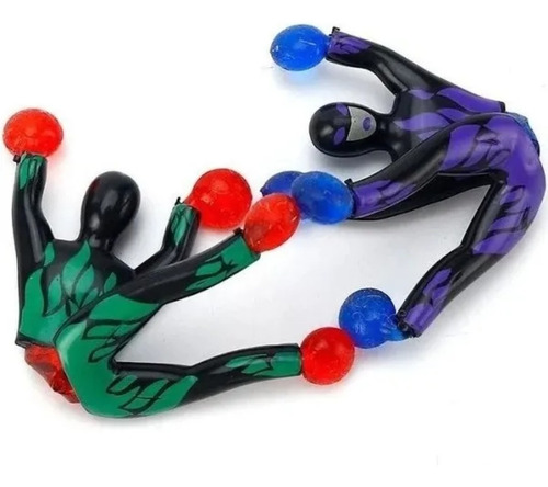 Kit 2 Bonecos Gruda Na Parede Super Ninja Brinquedo