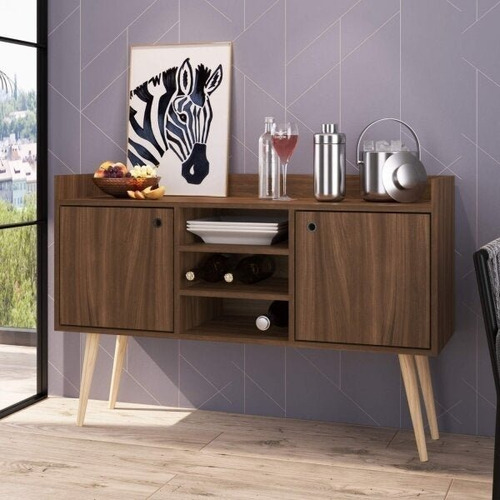 Buffet Multiuso 2 Portas 2 Prateleiras Chang Espresso