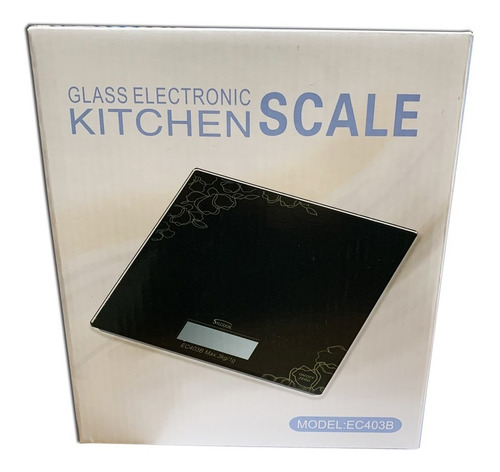 Imagen 2 de 3 de Balanza Cocina Digital 3kg Black Glass Vidrio Pettish Online