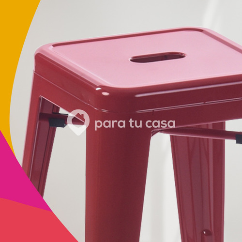 Imagen 4 de 16 de Set X 4 Banquetas Taburete Tolix Desayunadora Cocina 76 Cm